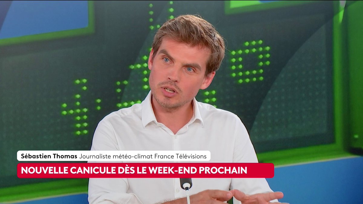 🔴 🗣️ Une nouvelle vague de chaleur à venir ? "À partir de samedi, dimanche, c'est acquis qu'il y ait un dôme de chaleur qui se mette en place sur la péninsule ibérique", indique Sébastien Thomas, journaliste météo France Télévisions. Loïc de La Mornais #SurLeTerrain #Canal16
