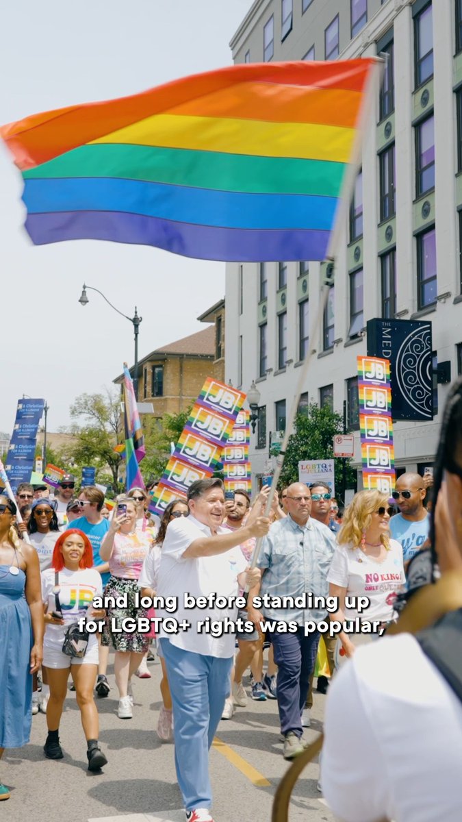 Pride is a celebration, but it’s also a reminder of what’s worth protecting. As long as I'm governor, Illinois will continue standing up for the freedom to love who you love, be who you are, and live without fear. Happy Pride! 🏳️🌈