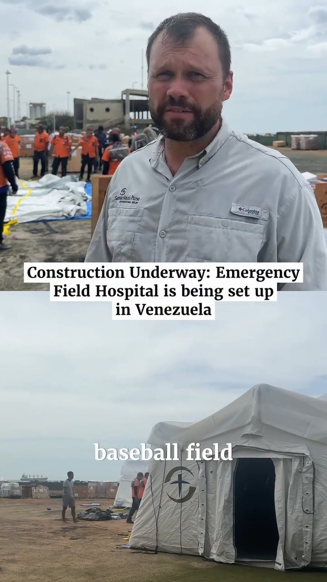 Thousands are injured in Venezuela, providing medical care can't wait... Our teams have been working day and night to rapidly build this Emergency Field Hospital. 🙏 As it nears completion, please pray for the patients who will soon be treated here. Support relief efforts and get the latest updates at ➡️