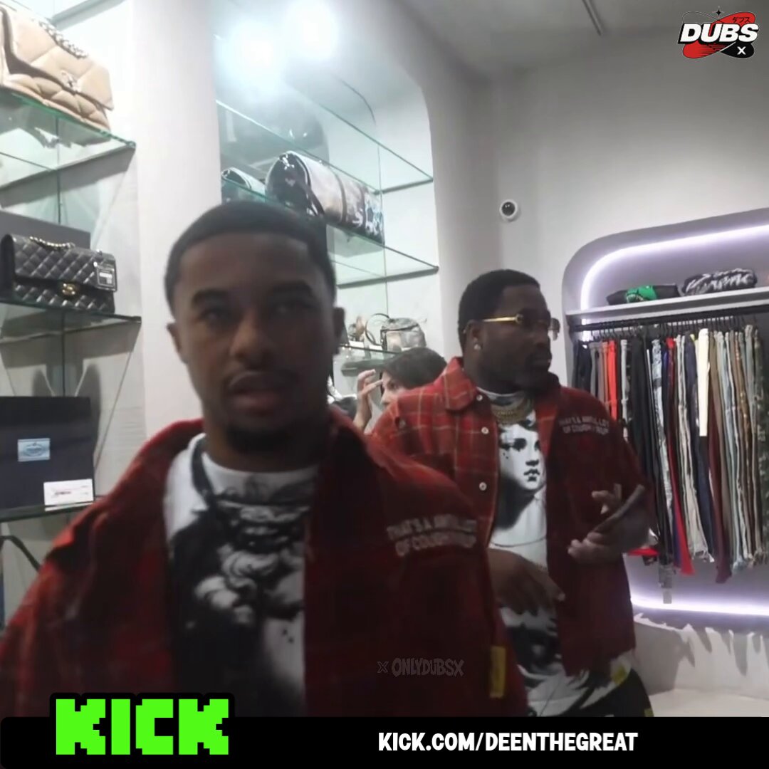 Adrien Broner and Deen walked out of a NYC clothing store after it tried to finesse free promo out of them by promising a bunch of merch, then only giving them two clearance shirts and one with the store's logo on it 😭👕💀