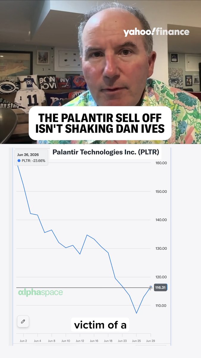 Palantir stock has been selling off, but that's not concerning Dan Ives.