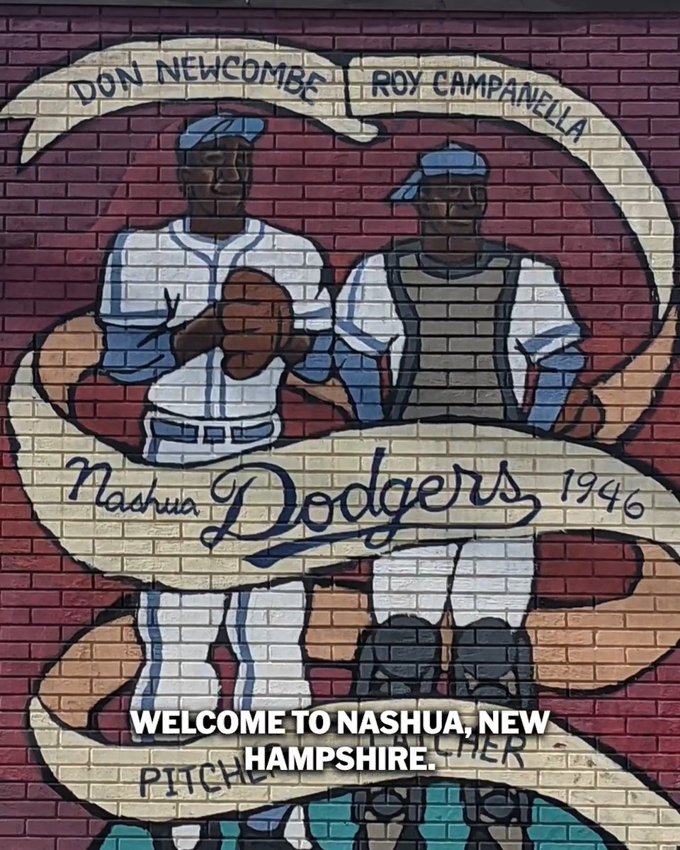 A year before Jackie Robinson broke the color barrier in MLB, two other future Dodgers greats - future Cy Young winner Don Newcombe, and three-time MVP winner Roy Campanella - broke the color barrier in American pro baseball ⚾️