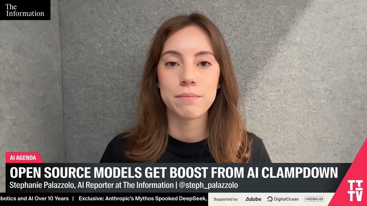 Open source AI is gaining traction due to the White House’s clampdown on Anthropic & OpenAI. “A lot of founders and developers have been burned by trying to build apps on top of these really advanced closed source models, like Fable for instance…” “… and then seeing those models get taken down or removed from the market just days later.” — Stephanie Palazzolo ✈️ ICML, AI Reporter