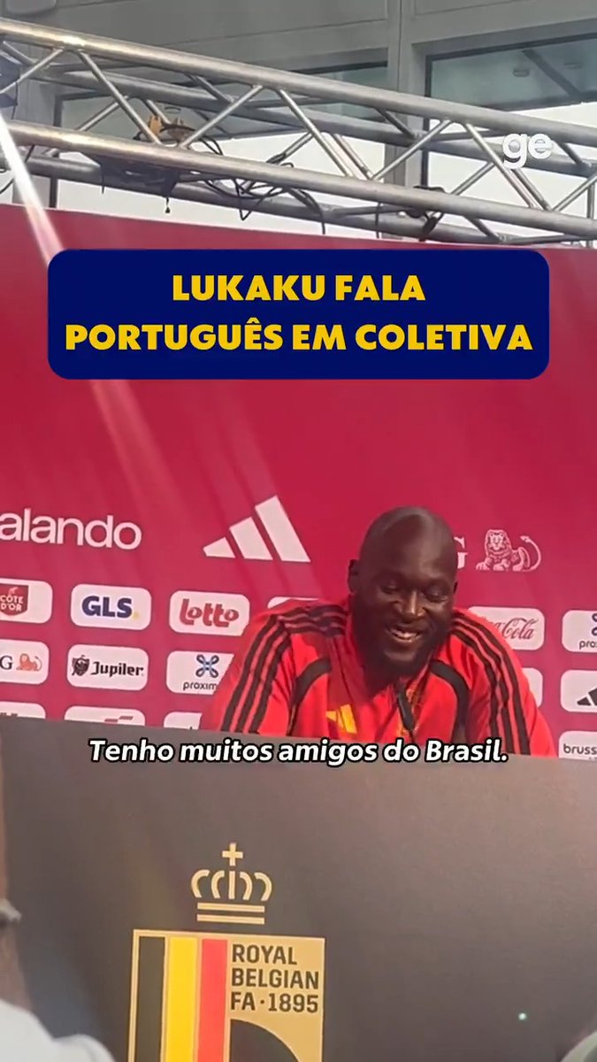 Ligação com o Brasil! 🇧🇪🤝🇧🇷 Em bom português, Lukaku falou sobre a amizade que construiu com jogadores brasileiros, especialmente o zagueiro David Luiz #GloboNaCopa #ge2026 #bélgica #brasil
