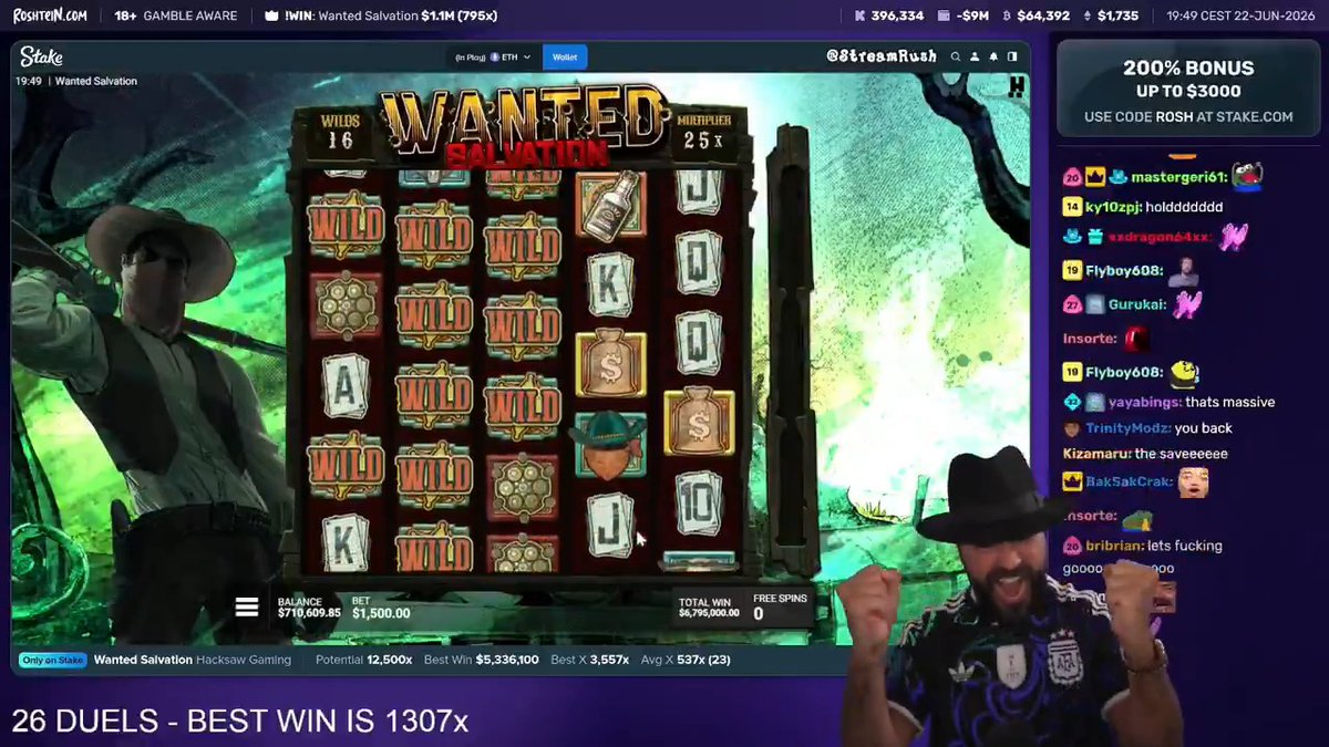 ROSHTEIN GOES INSANE AFTER GETTING THE RAREST "DEAD DEAD" BONUS ON WANTED! $1.5K ➜ $8.2M🥶🥶🥶