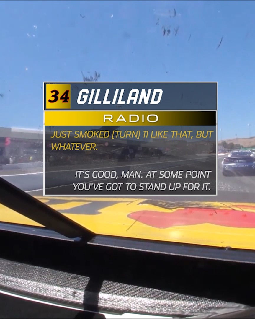Paint was traded at Sonoma Raceway.