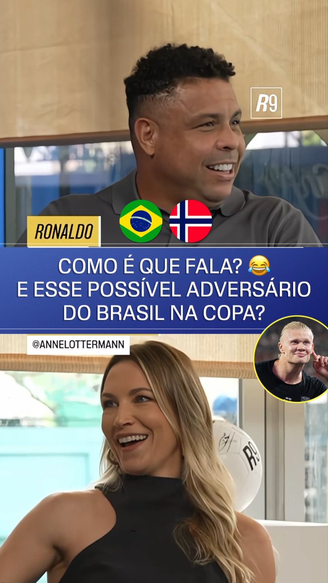 COMO É QUE É? 😂 Ronaldo descobriu como realmente se pronuncia o nome de Erling Haaland e simplesmente não acreditou 😅 E aí, fã de esportes, qual é o nome mais “quinta série” das Copas do Mundo? 🤔😂 🎥 Ronaldo Nazário (TTK) Assista à Copa do Mundo FIFA pela CazéTV, no #DisneyPlus, sem custo adicional. #ESPN2026 #FIFAWorldCup