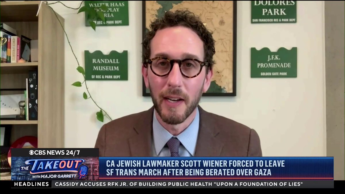 “This went beyond free speech,” California congressional candidate and state Sen. Scott Wiener told CBS News after he was forced to leave a pro-trans rights march on Friday due to being berated by protesters over Gaza. Wiener, who is Jewish, has said he believes Israel's military actions have amounted to genocide.