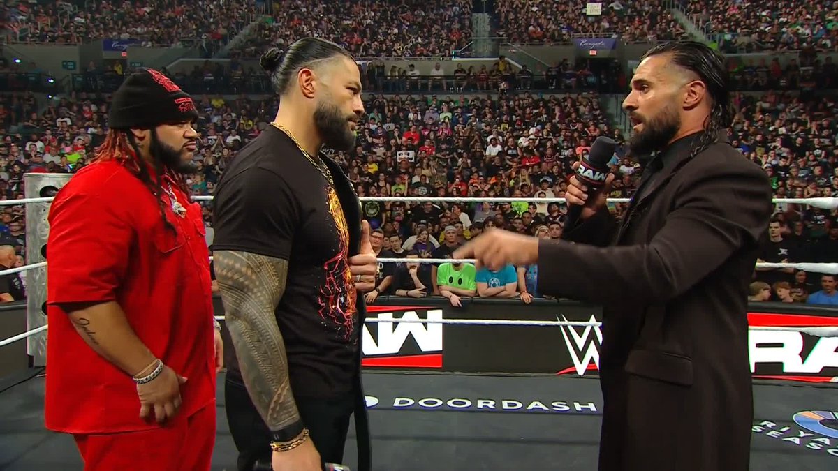 Things are getting HEATED between Seth Rollins and Roman Reigns 😲