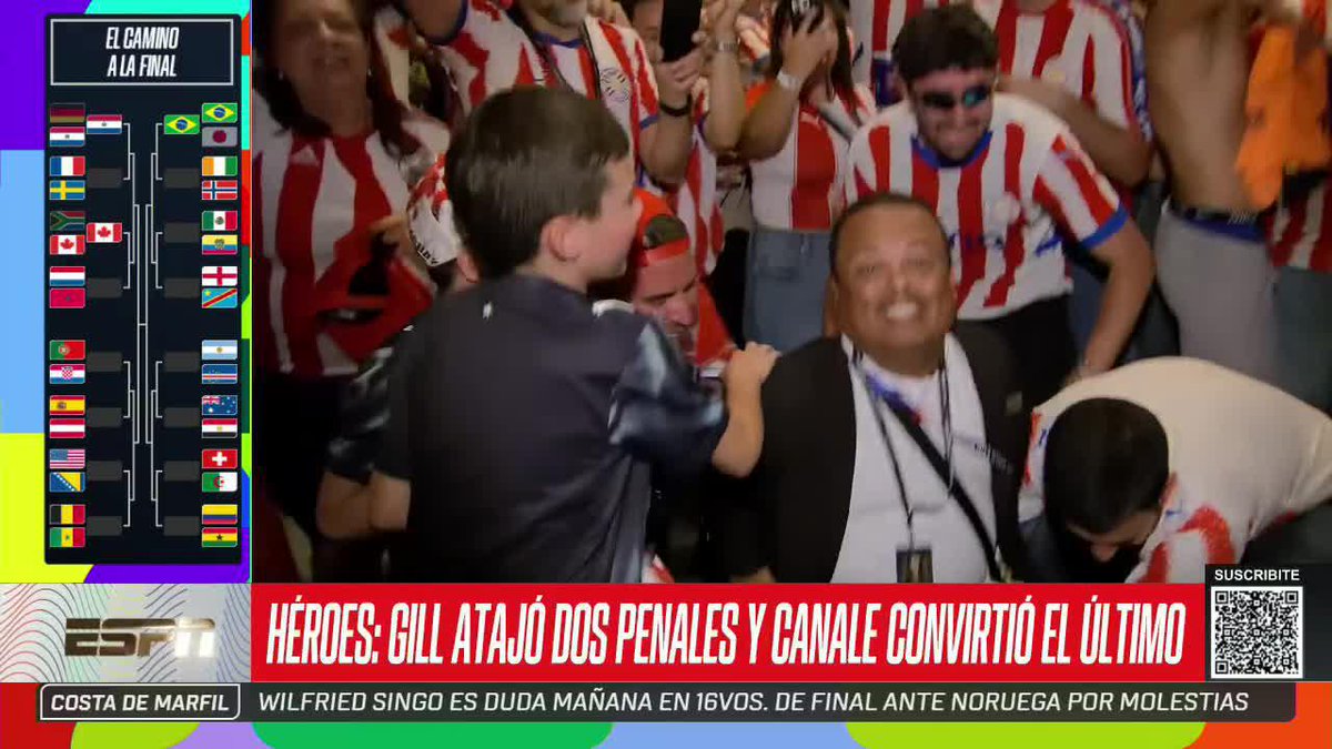 ¡LOCURA GUARANÍ! Así festejan los hinchas paraguayos la histórica clasificación de la Albirroja en la Copa del Mundo. ⚽ #ESPNMundial 📺 Mirá los mejores partidos de la #FIFAWorldCup por ESPN, en el Plan Premium de #DisneyPlus