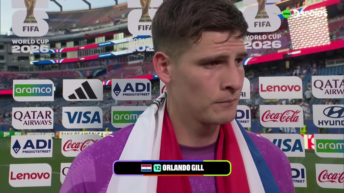 🇩🇪1(3)⚽️1(4)🇵🇾 | MUNDIAL 2026: Orlando Gill, tras atajar dos penales en la victoria de Paraguay sobre Alemania.