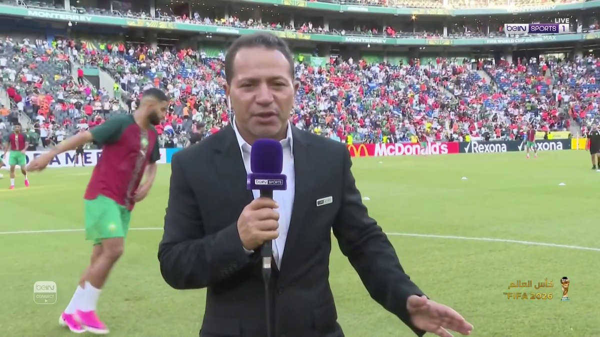 🎥🏟️ مراسلنا جابر العربي من وسط ميدان ملعب مونتيري يقرّبنا أكثر من تحضيرات المنتخب المغربي قبل مواجهة هولندا في دور الـ 32 #كأس_العالم2026 | #مونديال2026 | #كأس_العالم #FIFAWorldCup2026 | #FIFAWorldCup | #beINWC26 | #beINSTUDIO | #beINSQUAD