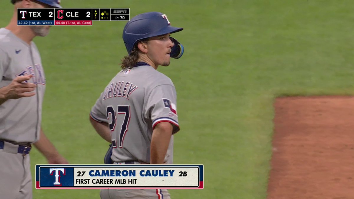 Cameron Cauley with his first career MLB hit with his family in attendance 👏