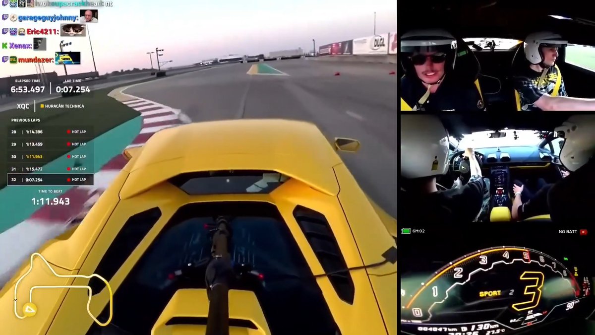 xQc almost crashes a Lamborghini before his instructor steps in 😭