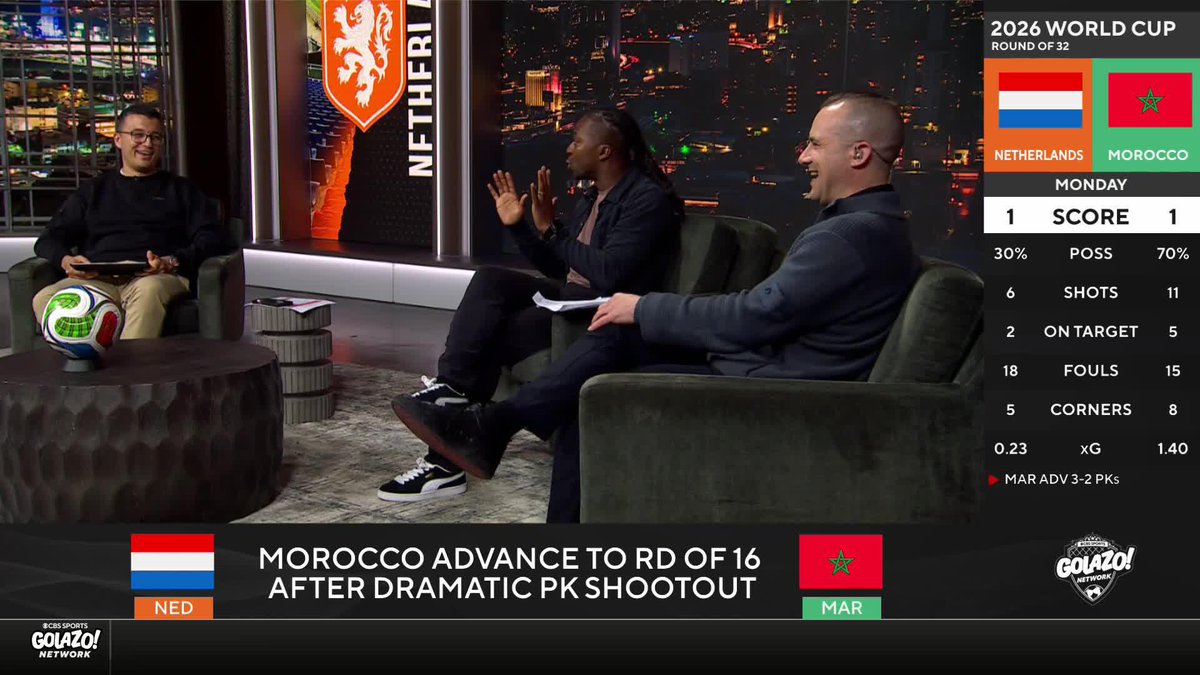 "This game was a gift that kept on giving." 🎁 𝐈𝐀𝐍 𝐏𝐀𝐔𝐋 𝐉𝐎𝐘 and Michael Lahoud both agree Netherlands vs. Morocco was a game for the ages 🇳🇱🇲🇦