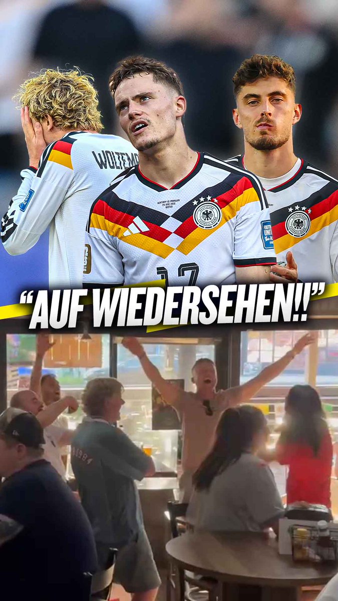 👋 "Auf wiedersehennnnnn!!!" These England fans in Atlanta were loving Germany's World Cup exit! 🇩🇪🤣 #FIFAWorldCup