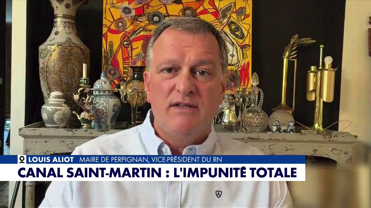 Alors que sur les berges du canal Saint-Martin, des jeunes ont été aperçus consommant de la cocaïne, le maire de Perpignan et vice-président du RN Louis Aliot déplore le manque d'action du gouvernement : «On a l'impression de vider la mer à la petite cuillère», dans #LaMatinale
