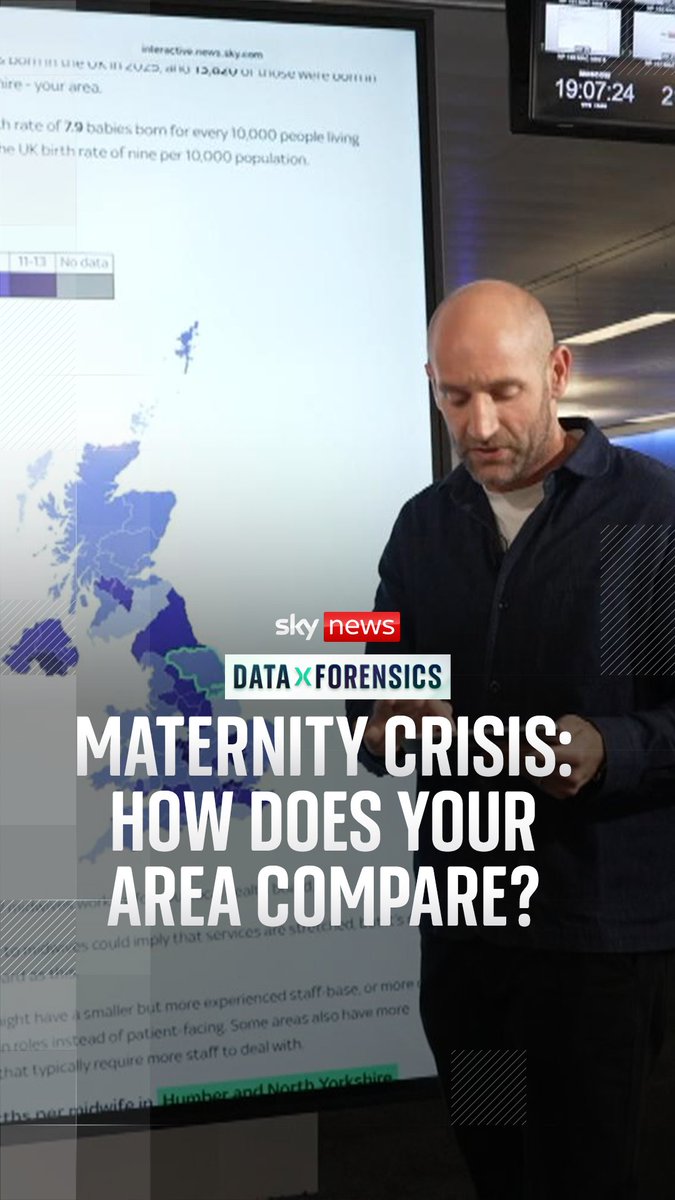 Sky's data and forensics correspondent Tom Cheshire uses the interactive tool live on the Sky News website and app, comparing how your local maternity services compare to the national average. Tap here for the tool: