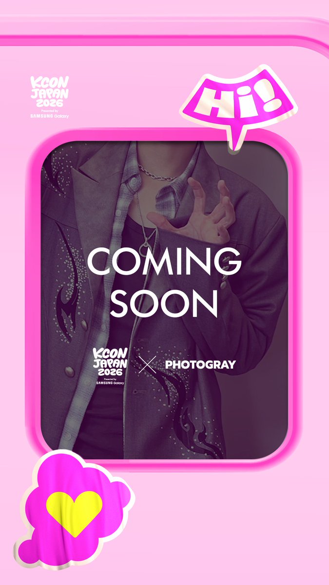 [#KCONJAPAN2026] X PHOTOGRAY 📸 SPECIAL ARTIST FRAME Coming this July!👀 🎞️LINE UP #ALPHADRIVEONE #DXTEEN #FLAREU #HIIPE_Princess #INI #ISSUE #izna #JO1 #KickFlip #ME_I #MODYSSEY #NiziU #ZEROBASEONE and more.. - KCON JAPAN 2026 MAY 8-10 Makuhari Messe Let's #KCON