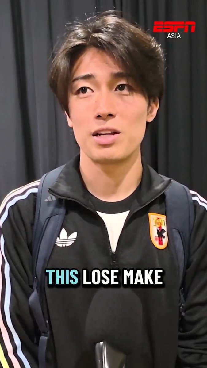 🇯🇵💙 中村敬斗選手の試合後インタビュー✨ 悔しい結果の中、英語でしっかり自分の想いを伝える姿が本当にすごいです🤩 次のワールドカップも頑張ってほしい！💙 #中村敬斗 #サッカー日本代表 #SAMURAIBLUE 🎥 ESPN Asia