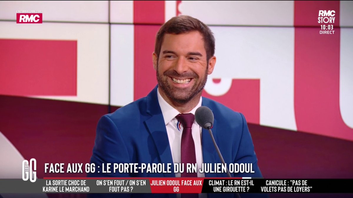 🗣️ Olivier Truchot : "On reçoit un converti aujourd'hui ! Vous le climatosceptique. Vous avez enfin reconnu qu'il y avait un changement climatique." 🗣️ Julien ODOUL, député RN : "J'ai déjà entendu cette légende sur nous." #GGRMC