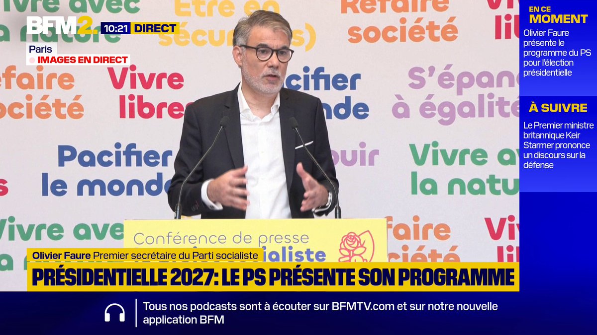Présidentielle 2027: "Nous allons nous battre comme des chiens", déclare le premier secrétaire du PS, Olivier Faure #BFM2