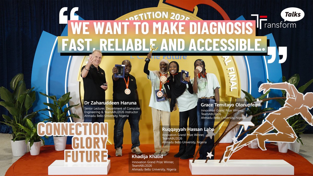 At the Huawei ICT Competition 2025–2026 Global Final, a team of Nigerian students built ParaVision, an AI-powered diagnostic system that detects malaria and parasites in minutes. In this Transform Talks interview, see how innovation brings healthcare closer to the communities.