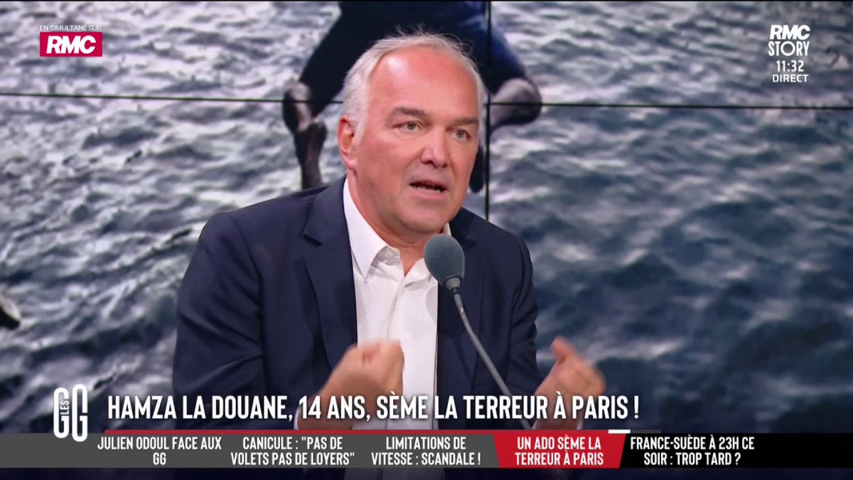 🚨 Hamza la douane, 14 ans, la petite terreur du Canal Saint-Martin. 🗣️ Olivier Truchot : "Il se croit tout-puissant parce qu'il ressort libre du commissariat. On n'a pas puni ses parents, on n'a pas suspendu les allocs. Il se croit le roi du canal." #GGRMC