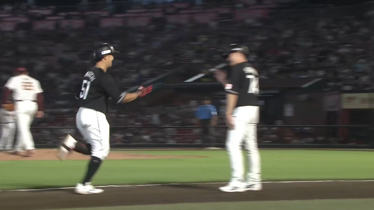 幕張の航たん、2試合連続弾💪 千葉ロッテ 山口航輝 選手の第12号ソロホームラン🌈 👇スマホ・テレビで試合観戦！