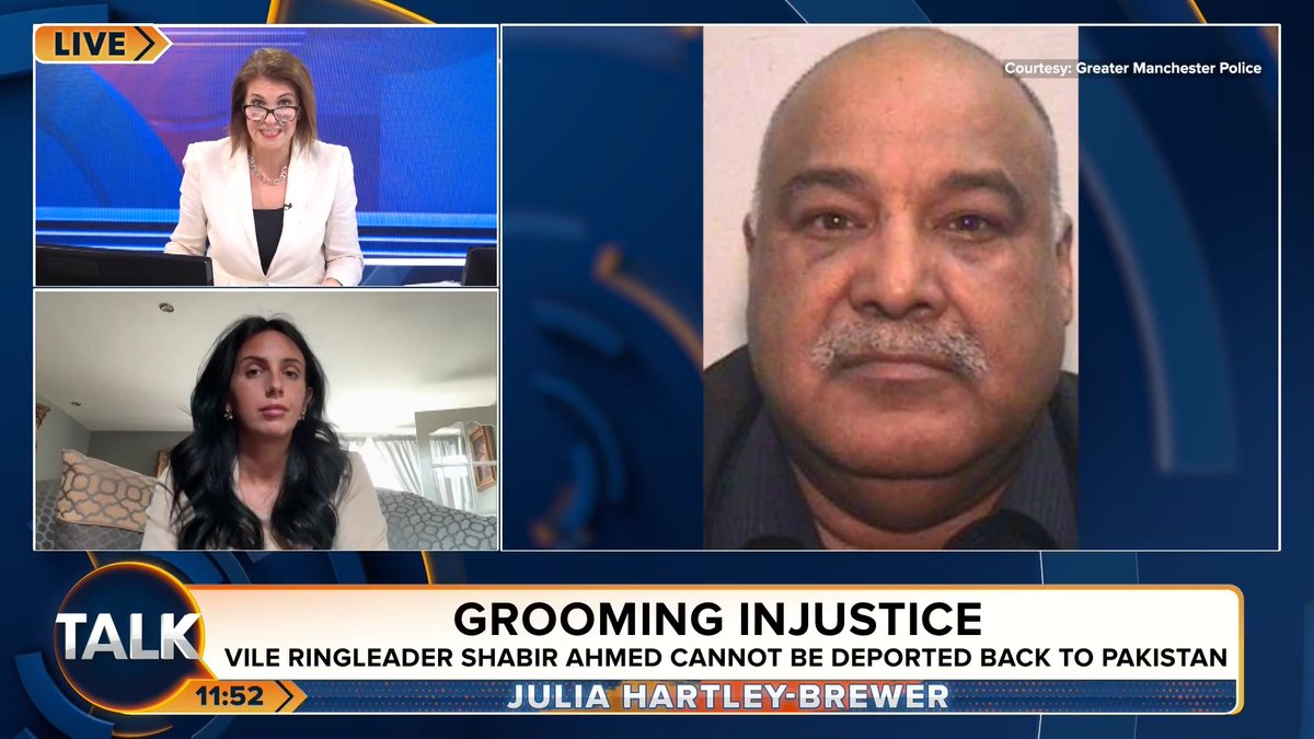 🚨"Perpetrators have more rights than young British white girls who were born here! Why?!?!" A Pakistani grooming gang ringleader convicted of 30 child rape offences cannot be deported despite being stripped of his British citizenship. Julia Hartley-Brewer