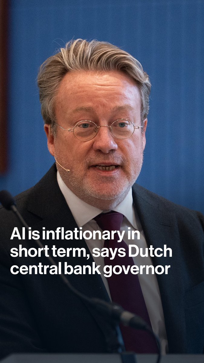 Short-term inflationary AI spend will be countered by eventual gains from productivity, Dutch central bank governor Olaf Sleijpen tells Francine Lacqua
