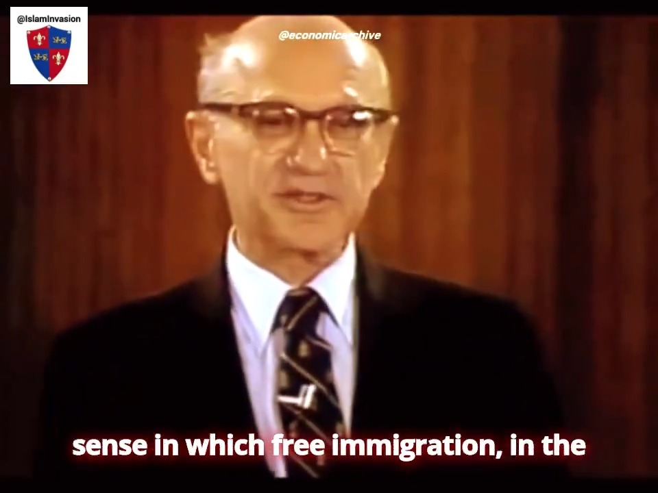 "Why was free immigration good before 1914 but bad today?" We romanticize the open borders of the past. Back then, immigrants came to work, not rely on welfare. Add mass migration from Africa and the Middle East, and it's a formula for disaster. — Milton Friedman