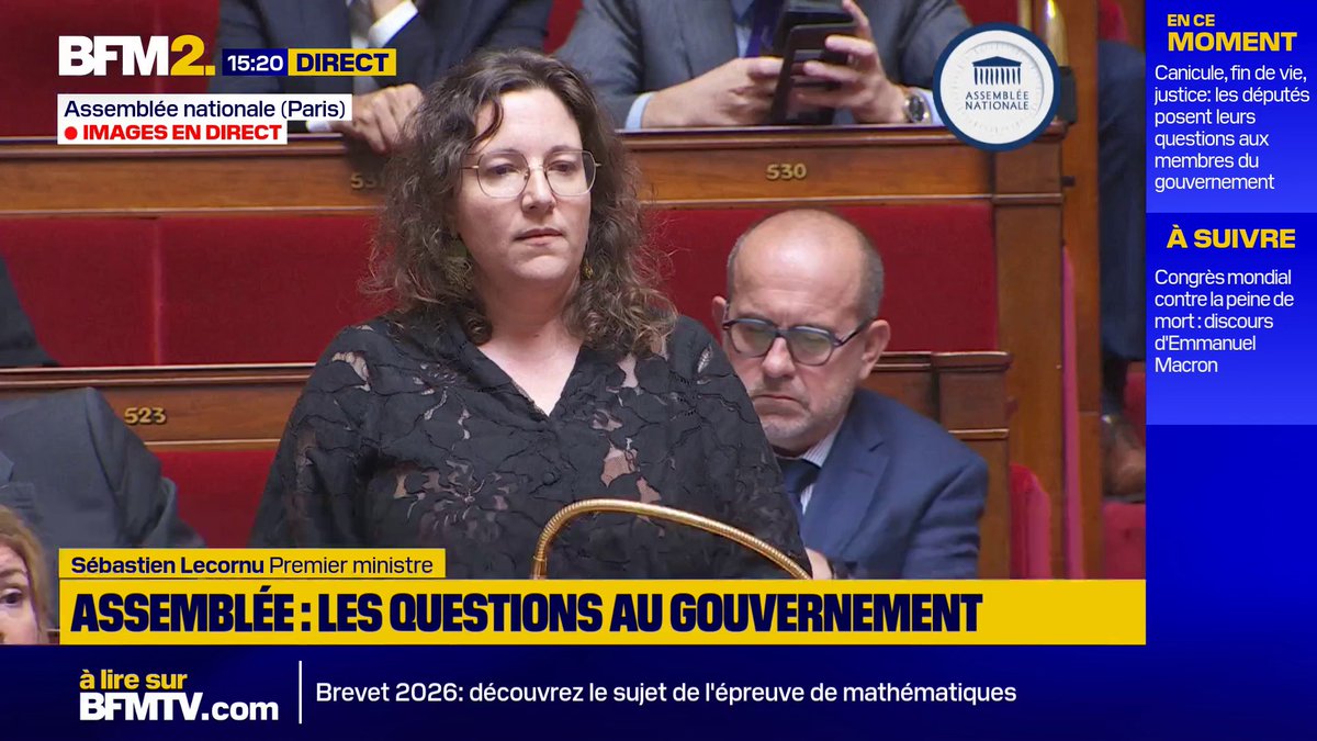 💬"D'où sortez-vous ce bilan humain de 10 000 morts ? (...) Un bilan qui est faux, c'est scandaleux" ➡️Canicule: échanges tendus entre Sébastien Lecornu et la présidente du groupe écologiste et social de l'Assemblée Cyrielle Chatelain #BFM2