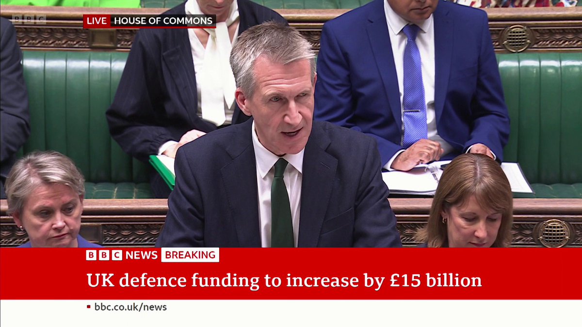 Government's defence investment plan is "too little, too late," James Cartlidge says "Much of the capability it contains won't be in service until the 2030s, when the threat we face is right now," the shadow defence secretary adds Follow live: