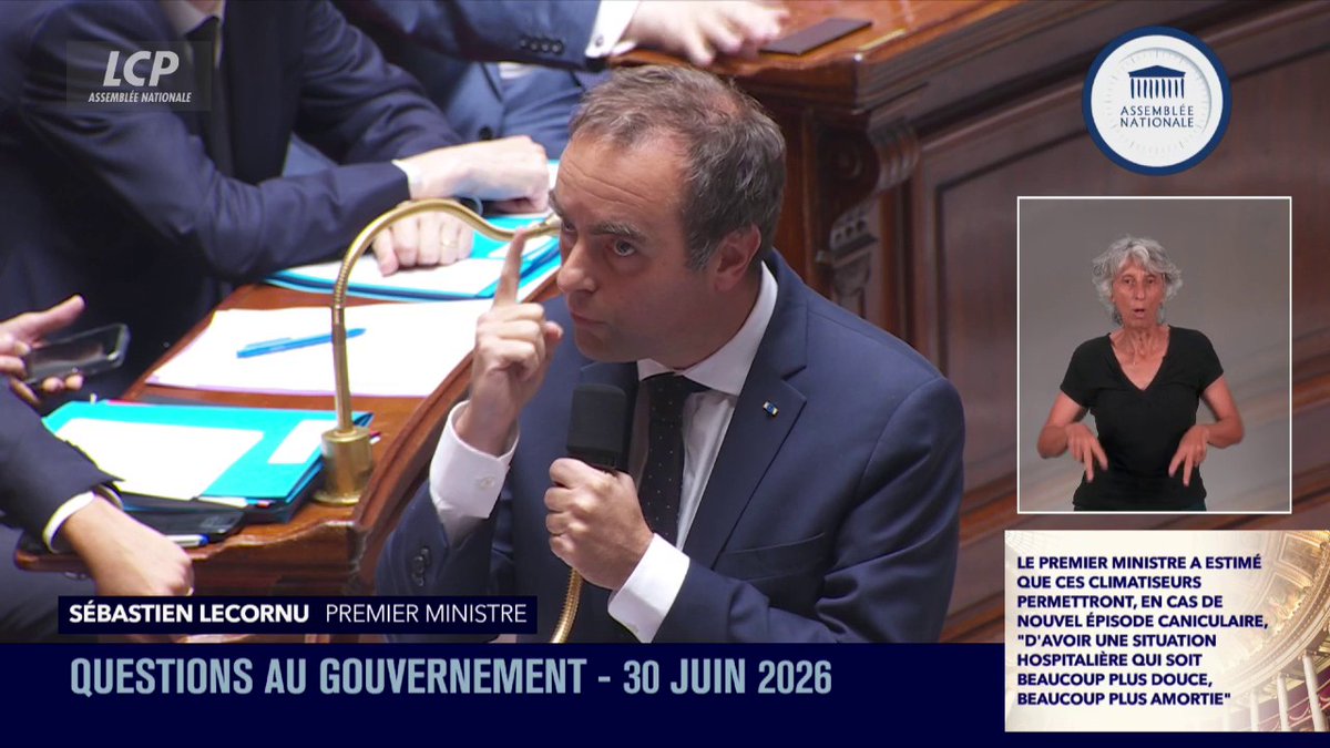 🇫🇷 FLASH | « C'est la première fois que je sors de mes gonds (...). D'où sortez-vous ce bilan de 10 000 morts ? », s'indigne Sébastien Lecornu, qui juge « scandaleux » et faux le nombre de morts avancé par des députés écologistes au sujet de la canicule.