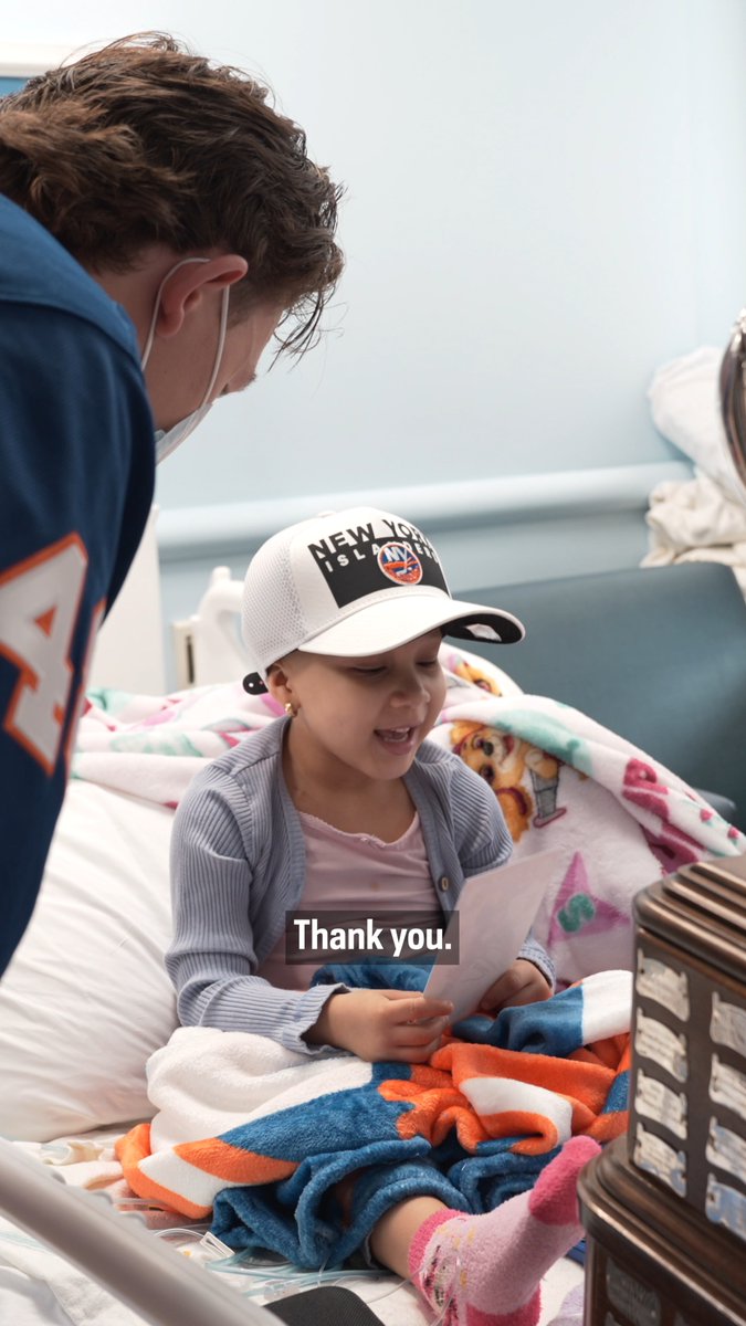 How can you not love this kid? Matthew Schaefer is the best. #Isles 🎥: Cohen Children's