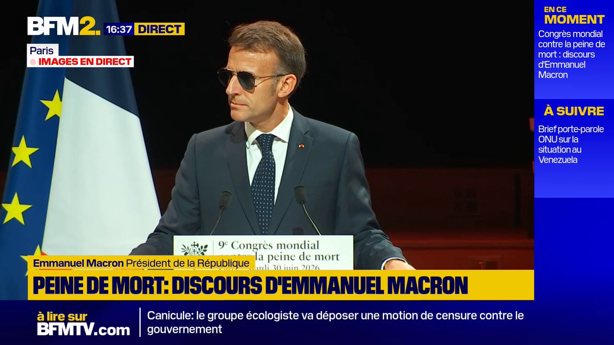 "La peine de mort n'a jamais rendu une société plus sûre, parce qu'elle ne dissuade pas", affirme Emmanuel Marcon #BFM2