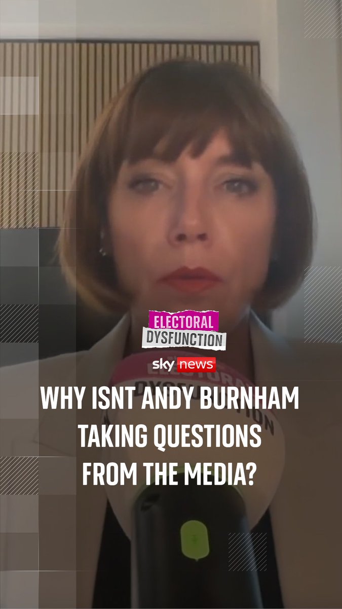 Why isn't Andy Burnham taking questions from the media? And does it mean he isn't being scrutinised properly before he likely becomes PM? Beth Rigby, Ruth Davidson and Harriet Harman consider these questions on Electoral Dysfunction. You can listen now by joining the Sky News Insider. ✨ Sky News Insider requires a paid subscription. UK only. 18+ Find out more here ➡️