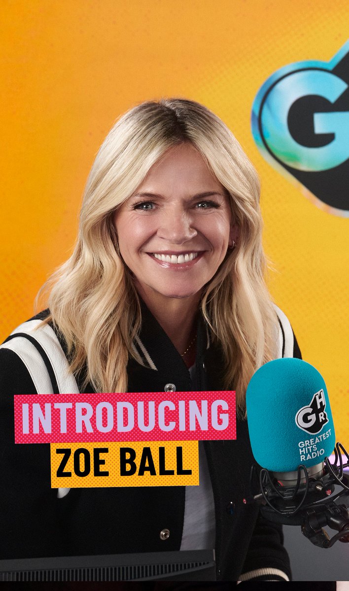 Let's get to know the newest member of the Greatest Hits Radio family 💛 Zoe Ball in the Afternoon launches 7th September 2026, only on Greatest Hits Radio ✨🎙️