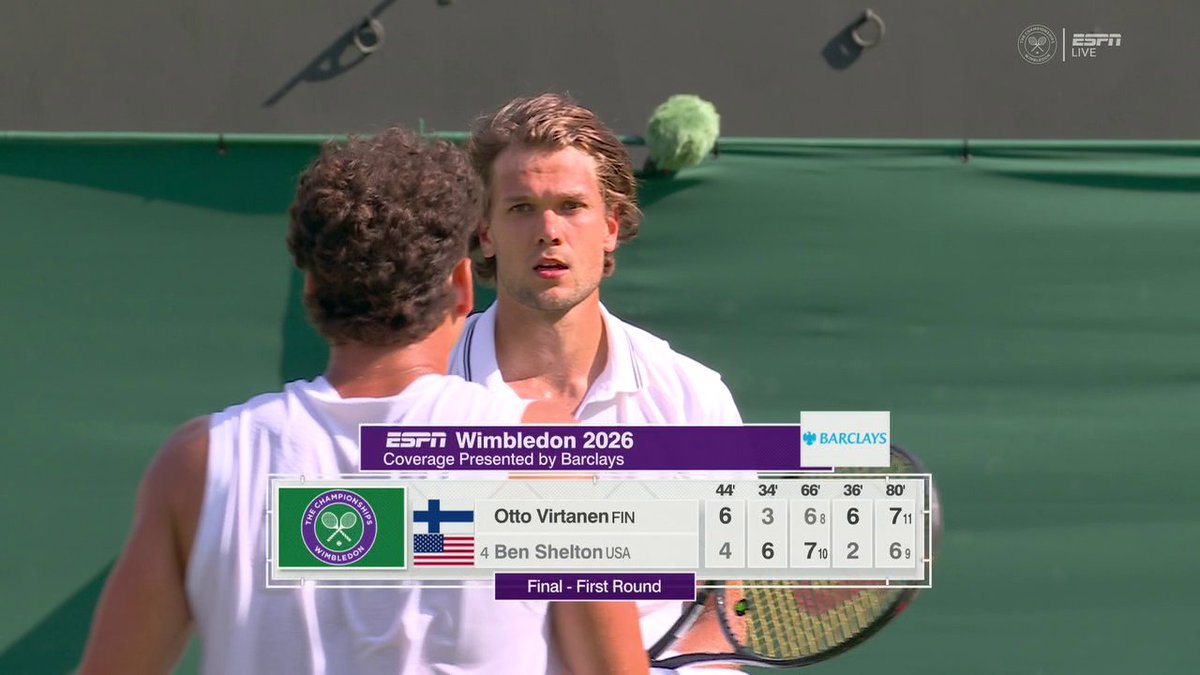 Otto Virtanen upsets No. 4 Ben Shelton in the first round at Wimbledon 😳