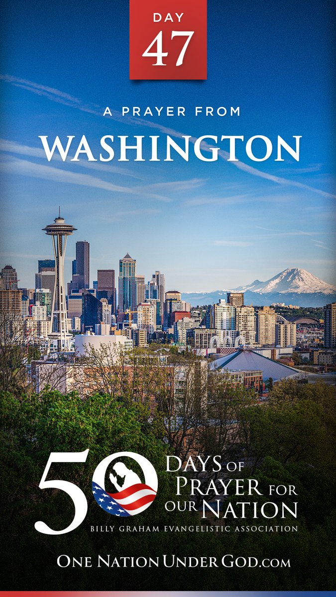 For the 50 days leading up to July 4, we have 50 pastors from 50 states leading us in prayer for our nation. Join us now for DAY 47 with Pastor Alec Rowlands from WASHINGTON and share this with others. Let us know you’re praying in the comments below, and go to for all 50 videos and more… #OneNationUnderGod #50Days50States50Prayers BGEA