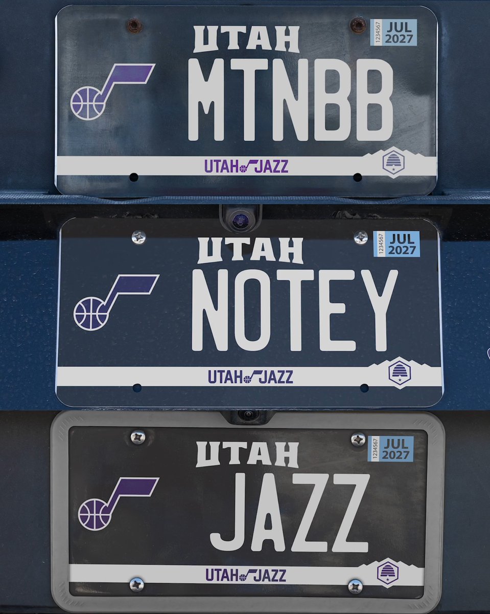 New look for a new era. The redesigned Utah Jazz license plates are available starting July 1st. #TakeNote