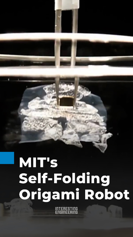 Printed as a flat plastic sheet, this MIT robot self-assembles into its final form using heat-activated folding, then walks on its own before dissolving when placed in liquid. 🎥: Massachusetts Institute of Technology (MIT) / YT