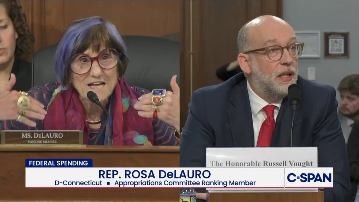 Heated exchange between Rep. Rosa DeLauro (D-CT) and White House Budget Director Russell Vought Russ Vought on proposed revisions on grant administration rules.
