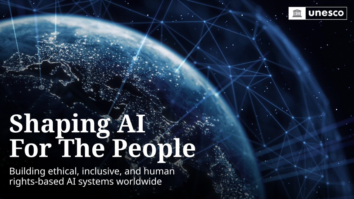 How can #AI serve people, rights, and the public good? At UNESCO, we are helping countries turn AI ethics into action. Ahead of the first UN Global Dialogue on AI Governance and the AI for Good Summit in Geneva (6–10 July), UNESCO’s resources and tools can help shape the conversation — and help governments build an AI #ForThePeople. This is UNESCO in action: advancing human rights, building trust, and helping countries shape AI strategies that serve everyone. Learn more here: Video funded by EU International Partnerships 🇪🇺.