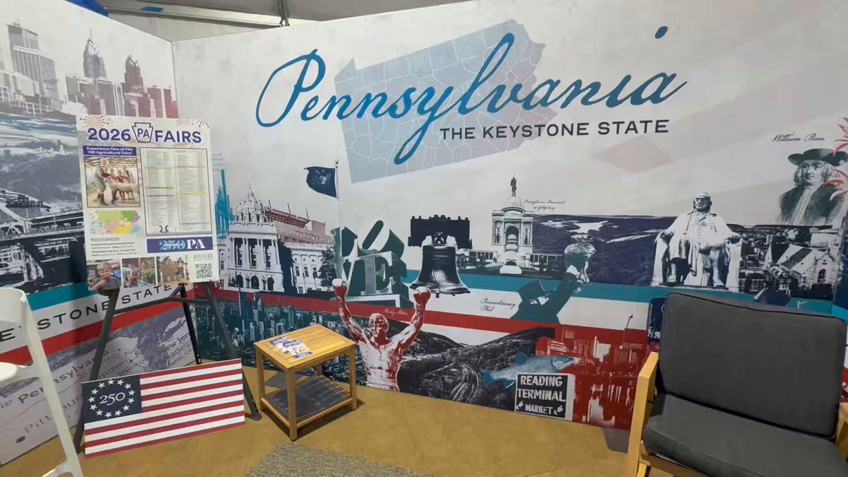 This is what the Pennsylvania booth looked like on Sunday. It was sharing a room with Kentucky.