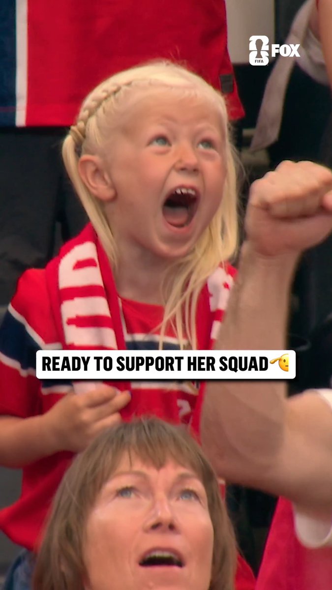 Matchday excitement: 100% for this Norway supporter 🇳🇴
