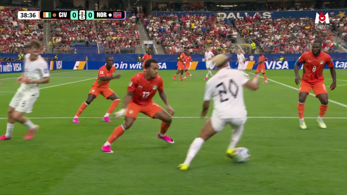 🚨 QUELLE MERVEILLE DE FRAPPE ENROULÉE D'ANTONIO NUSA 🇳🇴 !!! 😍💫 La Norvège ouvre le score SUR SA PREMIÈRE OCCASION. 🔥 L'un des plus beaux buts de ce Mondial. 🏆 🎥 M6 - Coupe du Monde de la FIFA 2026™