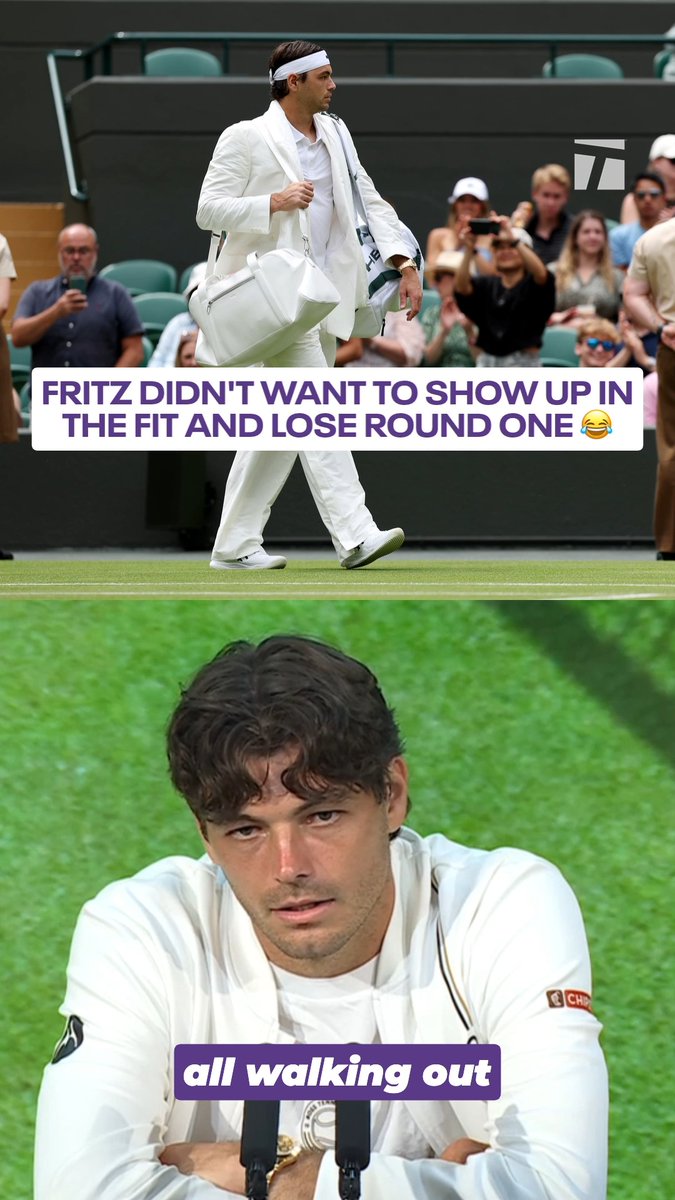 🗣 "Estaba un poco más nervioso. Te presentas con ese atuendo y te eliminan en la primera ronda, y quedas como un verdadero estúpido, honestamente." — Taylor Fritz