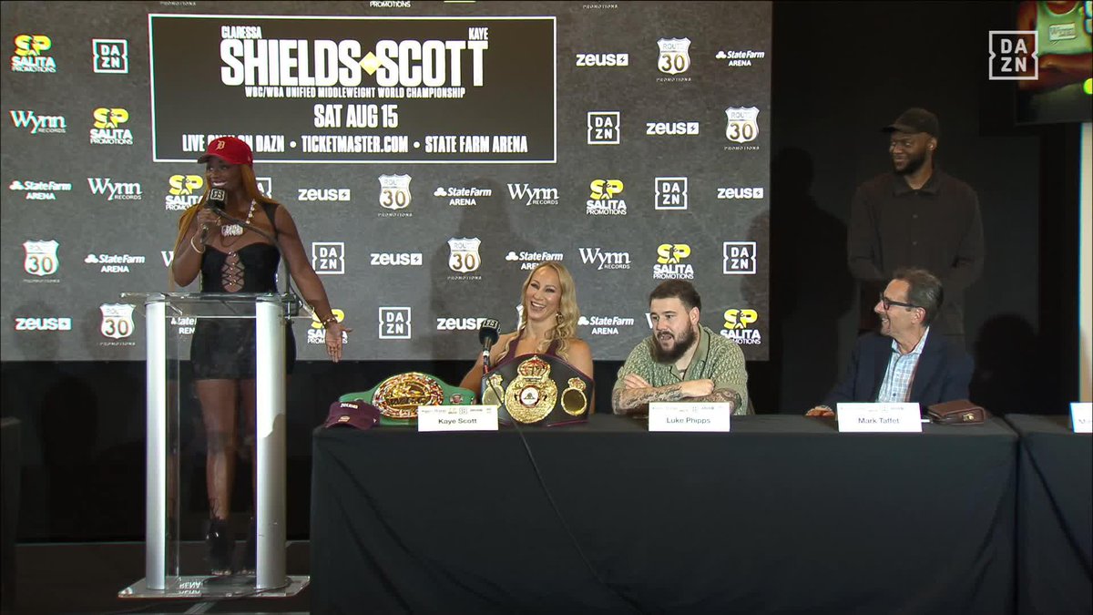 Claressa always keeps it entertaining 😂 #ShieldsScott | Aug 15 | Live on DAZN ▪️